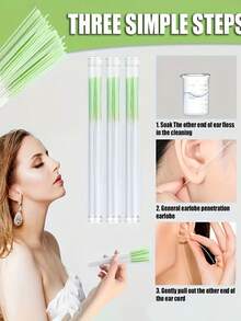 60 szt. drucików do czyszczenia uszu, zestaw do czyszczenia uszu z płynem ziołowym, żyłka do czyszczenia uszu, zestaw narzędzi do pielęgnacji uszu z nicią dentystyczną, jednorazowe narzędzie do czyszczenia uszu, narzędzie do czyszczenia uszu z woskowiny do domu, salon, sypialnia, łazienka, wystrój domu, akcesoria podróżne, wesele, impreza, urodziny, prezenty dla mężczyzn, mama, tata, przyjaciele, Nowy Rok, akcesoria, zabawny prezent (fioletowy), szkoła, powrót do szkoły, podróże, niezbędne rzeczy w podróży, niezbędne rzeczy w domu, środek do czyszczenia uszu