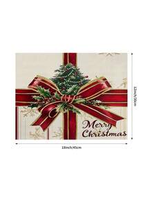1 pieza Camino de mesa con lazo navideño, Camino de mesa decorativo navideño, Camino de mesa tipo lino navideño, Camino de mesa, Camino de mesa, 1 pieza Camino de mesa, 4 piezas Individuales, 1 pieza Funda de cojín (sin relleno), 3 productos disponibles, Decoración del hogar de temporada para interiores/exteriores, Decoración del hogar de invierno, Decoración navideña, Decoración de habitación navideña, Decoración de fiesta navideña - Multicolor - Ver 9
