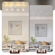 homefire 1/2ER Ceiling Spotlight Black/White Ceiling Lamp 4 Flames Max. 25W E14 Ceiling Spots Ceiling Light 350° Swivel Square Net Modern Living Room Lamp Kitchen Lamp Hallway Lamp For Bedroom Office (Without Bulb) - 4 Ngọn lửa - Xem 6