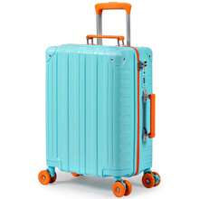 20'' Suitcase 54x38x22cm Super Lightweight PC Hard Shell Small Suitcase With TSA Lock & 4 Spinner Wheels - Orange Blue - View 10