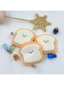 2Pcs Toast Squeeze Relax Toy Cute Bread Design Slow Rebound Fun Ahd Cute Christmas &Birthday Gift Squeeze Gifts For Children, Teens, And Adults - 彩色 - 查看 6