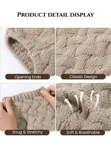 1 Pair Women's Autumn/Winter New Warm Boot Cuffs, Crochet Knitted Boot Toppers, Gift For Her