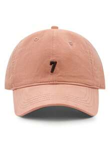 Șapcă de baseball minimalistă pentru femei, 1 buc., cu design rafinat brodat cu numărul 7, material moale și respirabil, curea reglabilă pentru o potrivire perfectă, accesoriu elegant pentru cap, ieșiri casual zilnice, sporturi în aer liber, modă stradală - Indispensabil pentru modă - Femei în avangardă