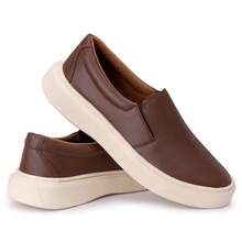 Kit 2 Yacht Sneakers Casual Shoes Black And Brown Comfortable Lightweight Day To Day Work Men's Shoes - 彩色 - 查看 3