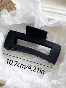 3个/1个 4.21英寸/10.7厘米 新款哑光硅胶方形发夹，黑色、白色、棕色可选，时尚百搭，优雅简约，纯色发爪，适合日常、休闲、派对、通勤、海滩、度假、扎马尾、盘发、洗脸、化妆等场合，是冬季发饰、女士发带、冬季发饰、优雅发爪夹等夏季发饰的理想之选。 - 彩色 - 查看 6