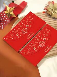 1/5/10 pièces Enveloppes cadeaux de Noël, Enveloppes pour argent imprimées en doré, Enveloppes creuses pour argent pour Noël/Anniversaire/Fêtes/Fête du Printemps, Nouvel An Chinois et occasions spéciales Décoration de la maison Décorations de Noël Décoration de la chambre Hiver