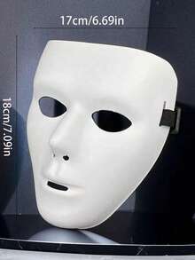 万圣节嘻哈V型死亡面具舞者白色嘻哈鬼步全脸派对化妆cos化妆舞会面具男女 - 彩色 - 查看 5