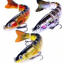 Hengjia 3pcs/Set Sinking Jointed Minnow Lure, 12.8cm/18g Segmented Crankbait Swim Bait, 8-Section Hard Artificial Lure Fishing Tackle - Multicolor - View 12