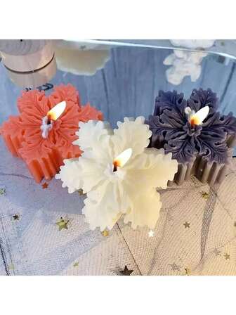 2 piezas Molde de silicona 3D en forma de nieve - Moldes flexibles y reutilizables con diseño invernal para velas, jabones y manualidades de resina, decoraciones navideñas DIY. Adecuado para diversas decoraciones navideñas y del hogar. Decoraciones navideñas, decoración de habitaciones, regalos de Navidad