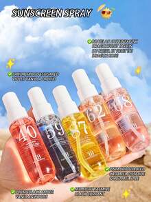 5/4/1 套装巴西香氛喷雾礼盒装，40毫升全新热带氛围空气清新剂系列，持久温暖阳光花香琥珀果香调，39号椰子奶油，40号梅花茉莉，59号紫罗兰，62号腰果，68号海洋茉莉，里约热内卢，适用于家居、卧室、办公室、汽车装饰 - 彩色 - 查看 1