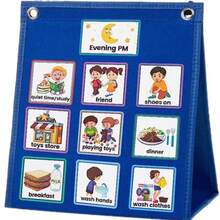 1pc Visual Schedule Calendar, Daily Work Plan, Comes With 2 Hooks And 2 Damage-Free Nails