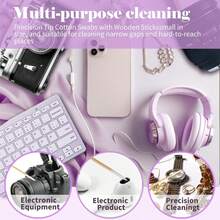 1200支装精密尖头清洁棉签，4英寸带木棒的微针清洁棉签，可用于清洁指甲油、修正化妆错误、眉毛、纹身、美容等。 - 彩色 - 查看 5