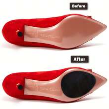 Pattini antiscivolo, Grip per scarpe sulla suola, Protettore per suola in silicone autoadesivo (Nero)