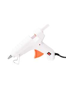 1 pieza Pistola de pegamento en caliente mini DIY de 20W, color azul/blanco, diseño, adecuada para manualidades, reparaciones del hogar, lechada de azulejos, portátil, calentamiento rápido y velocidad de pegado (enchufe UE)