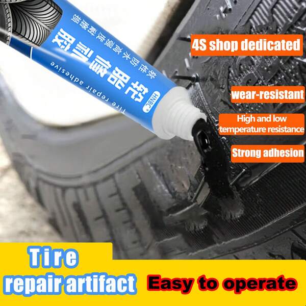 Tire Repair Glue, Tire Repair Tool - Filler For Scratches, Tears, Abrasions, Cracks, Solidifying Soft Glue, Waterproof And Heat/Cold Resistant, Strong Adhesive