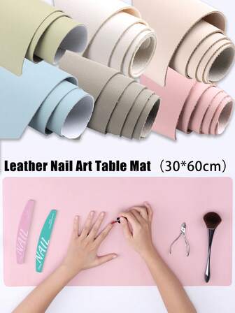 Washable Nail Art Table Mat, Foldable Nail Art Hand Pillow, Manicure Desk Mat, Soft PU Leather Manicure Arm Rest Cushion, For Nail Art Salon Home