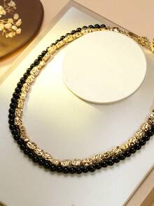 Personalized - Women Personalized Initial Necklace, Customized Name Pendant, Gold-Plated Delicate Jewelry - Customized Y-Shaped Adjustable Initial Pendant Necklace, Hypoallergenic Women Gift - Engraved Letter Necklace, Unisex Cuban Chain Pendant, Embedded Personalized Necklace Chain Vintage Elegant - Vintage Pearl Multi-Layer Choker Necklace, Vintage Gold Choker Necklace