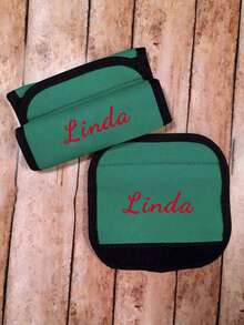 Tấm phủ hành lý tùy chỉnh, Tấm bảo vệ hành lý in chữ theo yêu cầu, Phụ kiện hành lý, 14x15cm, Cam/Đỏ/Xanh dương/Vàng/Hồng/Đen/Xanh lá cây, Khăn bọc hành lý, Quà tặng Ngày của Mẹ, Quà tặng Lễ Phục Sinh, Quà tặng Giáng Sinh, Vali du lịch - Nhiều màu - Xem 7