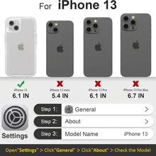 TELOPEN 专为 iPhone 系列手机壳设计的磁性手机壳，重型防震保护手机壳，防摔，三层透明保护套，兼容 iPhone 系列，适合家人、朋友、孩子、生日、春季、节日、男朋友、女朋友、情人节的礼物 - 無色 - 查看 46