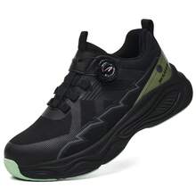 CEATSAFETV 男士工作安全鞋，钢头，防刺穿，轻便，透气，运动风格 - 黑綠色 - 查看 11