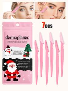 33件套。眉毛修剪器套装，眉毛修剪器，长柄眉毛修剪器，美容工具，用于眉毛修剪，剃刀，精密去角质工具眉毛修剪器，面部剃须刀片，眉毛修剪器刀片和剃须刀带保护套，用于去除面部和身体毛发，适合旅行，男女适用 - 彩色 - 查看 9