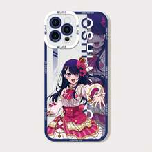 Oshi No Ko Anime Ai Hoshino Phone Case Compatible With  11 12 13 14 15 16 Pro Max Mini XR X XS 7 8 16Plus SE 2020 TPU Clear Soft Cover, Cover Compatible With  17 Pro Max Case,  17 Pro Case,  17 Case,  16 Pro Max Case - CXS-K1101T2 - 查看 13
