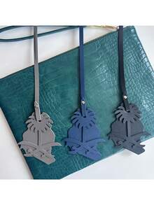 1 szt. Jednokolorowa, dwuwarstwowa, skórzana, patchworkowa, modna, prosta, uniwersalna, urocza i interesująca roślina, palma daktylowa, palma kokosowa, wzór w kształcie mapy, plecak, torba na ramię, torba crossbody, torebka, torba typu tote, torba pod pachę, wisiorek do torebki, inny wisiorek do torby do przechowywania, brelok do samochodu