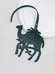 1 szt. Jednokolorowa, dwuwarstwowa, skórzana, patchworkowa, modna, prosta, uniwersalna, urocza i interesująca roślina, palma daktylowa, palma kokosowa, wzór w kształcie mapy, plecak, torba na ramię, torba crossbody, torebka, torba typu tote, torba pod pachę, wisiorek do torebki, inny wisiorek do torby do przechowywania, brelok do samochodu