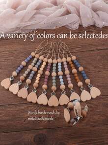 1 Personalized Pacifier Clip Custom Baby Pacifier Clip DIY Custom Name Mouth Clip Mouth Chain - Friend Gift/Comfort Gift/Wooden Chain Gift/Holiday Gift/Birthday Gift/New Year Gift, First Gift, Super Cute ,Sequins Colorful,Cute,Adorable,Funny,Kawaii Custom,Personalized,Unique,Customized Ideal Gifts For Him