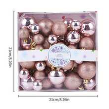 44 Stück/Box Weihnachtskugeln, kugelförmige Dekorationen. Weihnachtsbaum Zweig Dekor Kugeln, funkelnde Kugeln für Partys, Hängedekoration für Tür und Fenster. Für Weihnachten, Heim-Party Dekoration, Heim-Dekoration, Weihnachtsdekorationen, Raumdekoration, Winter