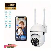 1pc HD HD 2.4G Smart Home Security Camera-Dual Antenna Signal Is Better .UBS Plug-In Battery Life Full-Color Night Vision, Rotation/Tilt/Zoom, Two-Way Audio, Pet Monitoring With Mobile Alarm-Wireless Indoor And Outdoor Security Camera