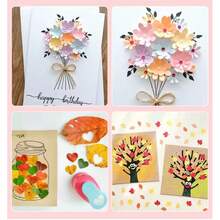 1-Piece Embossed Tool, Puncher, Creative DIY Flower-Shaped Puncher, Children's Craft Materials, Smart And Labor-Saving Flower-Shaped Machine, Suitable As A Holiday Gift For Classmates, Friends, And Family