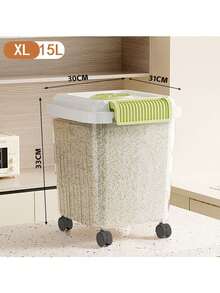 1pc米盒密封储物容器防虫收纳盒面粉家用储米桶米粮面桶碗柜防潮