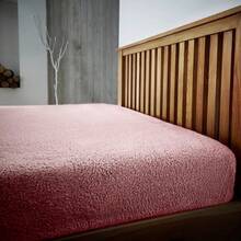 Teddy Thermal Fleece Fitted Bed Sheets - Single Double King Sheet - Teddy Burnt Orange - View 10