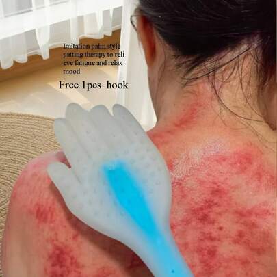 圆盘形经络按摩器 掌形身体按摩板 穴位敲击锤 硅胶经络拍 疏通经络 健身肌肉