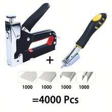 4-In-1 Heavy Duty Manual Nailer Kit - Versatile Stapler For DIY Home Improvement, Furniture, And Wood Projects - Includes T, U, I, And N-Shaped Nails, Includes Nailer, 4,000 Nails, And Nail Remover - Black - View 12