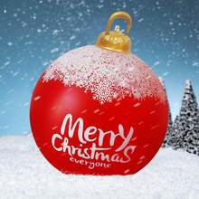 Inflatable Christmas Ball 60CM Large Outdoor Christmas Inflatable Ball Giant Blow Up Ball Decorations Reusable Santa Snowman Inflatables Ball Decorations For Xmas Yard Garden Decor - Multicolor - View 6
