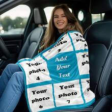 1 Peça Cobertor Personalizado com Foto, Cobertor Personalizado Feito de Tecido Macio e Felpudo, Colorido e Aconchegante - Adequado para Casa, Escritório e Acampamento, Uso Versátil - Presente Único e Fresco, Adequado para Ocasiões Especiais e Uso Diário, Presente Aconchegante para Amigos, Família e Entes Queridos