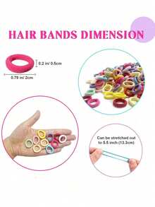 100pcs Black Elastic Seamless Ponytail Hair Ties, Durable & Simple Daily Hair Accessories For Girls, Elegant & Damage-Free