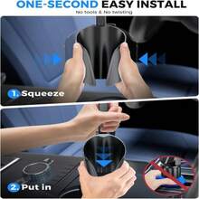 ESamcore Cup Holder Phone Holder, Unobstructed Cup Holder Phone Mount For Your Car Cupholder (25&#34;-4&#34;) With Flexible C-Shaped Base, 360° Swiveling, 08&#34; Deep Clamp Compatible With IPhone 47&#34;–7&#34;