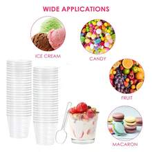 Kubeczki deserowe 210 ml/7 uncji, przezroczyste, wielokrotnego użytku, okrągłe, do deserów domowych, puddingów, musów, lodów, przyjęć degustacyjnych, urodzin, wesel, świąt. Najlepsze na Boże Narodzenie, idealne na Święto Dziękczynienia.