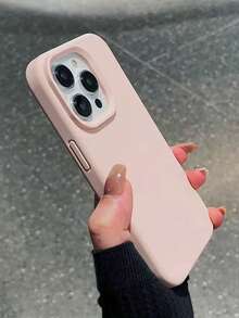 1 Ốp lưng điện thoại silicon lỏng màu trơn tối giản tương thích với iPhone 17 Pro Max/16 Pro Max/15 Pro Max/14 Pro Max/13 Pro/12 Pro/11, Ốp bảo vệ chống bụi bẩn và chống rơi - Cát hồng - Xem 5