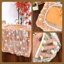 1pc/ Parrot Birdcage Splash-Proof Net, Birdcage Gauze Cover, Transparent Net For Preventing Flying Feathers, Square Small Daisy Net Cover, Anti-Spillage Cage Cover, Suitable For Square And Round Cages