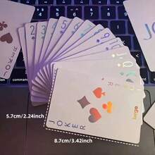 1 Set Of 54 Luminous Playing Cards Personalized High-Value Playing Cards Suitable For Family Friends Student Gatherings Dormitory Bars Travel Holidays Entertainment And Christmas New Year Gifts