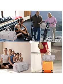 1 pezzo Borsa da allenamento di grande capacità, borsa da viaggio, borsa da palestra, bagaglio per vacanze di una notte, scomparto separato per scarpe bagnate e asciutte, borsa da weekend, adatta per lavoro, vacanze, attività all'aperto, sci, tempo libero, palestra, viaggio, borsa da notte, borsa, borsa sportiva, forniture scolastiche, articoli per il ritorno a scuola degli studenti, borsa, borsa da weekend, borsa shopper, borsa per coppie
