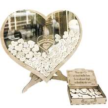 Kit de libro de visitas de corazón de madera | Tablero de firmas de ocasión universal para bodas, cumpleaños, aniversarios y graduaciones | Libro de visitas alternativo de construcción de recuerdos Decoración de madera, Libro de Visitas para Bodas en Forma de Corazón Rústico con Marco para Fotos y Secciones para Mensajes - Recuerdo de Madera Natural para Bodas, Aniversarios, Día de San Valentín - Incluye Corazones de Madera y Detalles Decorativos, Decoraciones Rústicas para Bodas - Amarillo - Ver 8