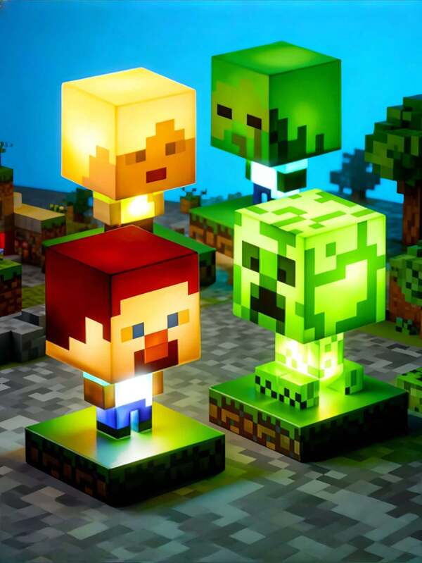 Minecraft-Themed Decorative Night Light, Minecraft Peripheral Toy Model, Wall Decor Light, Pixel Style Mining Craft Party Supplies, Handheld Warm Light Night Light, Bedside Lamp, LED Decorative Wall Light, Minecraft Peripheral Model Night Light, Game Peripheral Gift Model Lamp