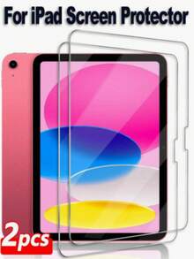 2pcs Tempered Glass Screen Protector HD Clear Anti-Scratch Anti-Fall Full Coverage Anti-Fingerprint Compatible With Ipad Air 4/5/6/7, 7-10, 11 A16(2025) Back To School 2026 Student Essential - HD - View 2