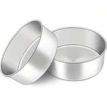 1 件/4 件，烘焙圆形蛋糕模具，烘焙工具，固定底座，不粘阳极氧化铝，易于从模具中脱模，可堆叠耐用金属蛋糕盘，适用于多层蛋糕 - 可用作烤箱烤盘，耐用烘焙用具 - 銀色 - 查看 11
