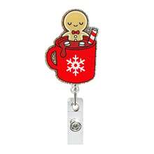 1pc Cute Christmas Decoration, Fun Badge Clip, Retractable Easy Pull Reel, Perfect Gift For Medical Staff, Nurses - Nurse Appreciation